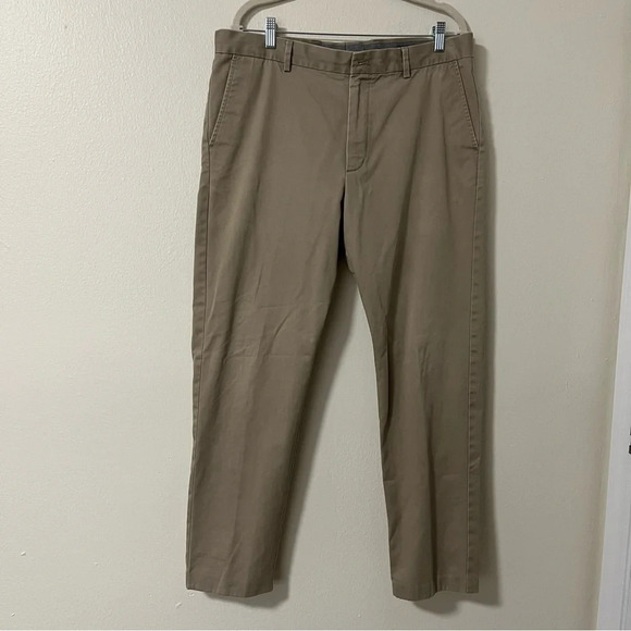 Nordstrom Men's Dress Pants Trouser Wrinkle Free 100% Cotton Size 36 X 32 Sand - Picture 1 of 7